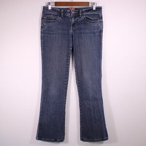 Elle Jeans Womens 4 Dark‎ Monaco Low Rise Bootcut Western Prep Denim Y2K 30.5x30